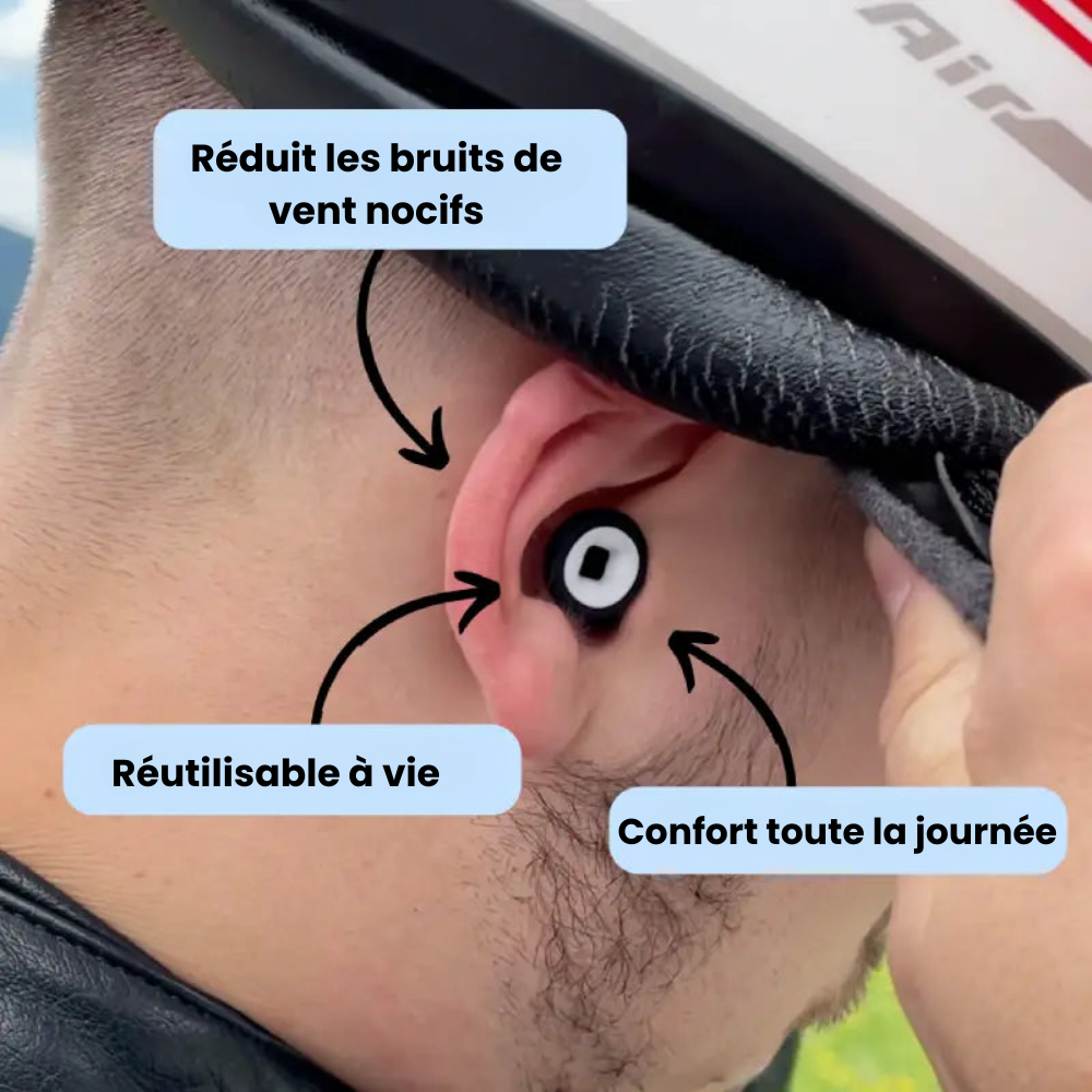 1 + 1 set OFFERT – Bouchons d’oreilles moto – 27 dB